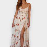 Sónia | Rochie de lungime medie cu imprimeu floral