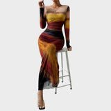 Amélia | Maxi rochie cu mâneci lungi