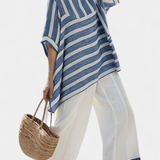 Constança | Costum albastru linen din Marea Baltică