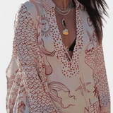 Amalia | Tricou scurt în stil Bohemian cu pantaloni elastici