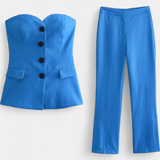 Paesha | Set fără mâneci cu picioare ample