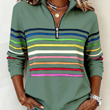 Maggie | Bluza colorată cu fermoar