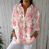 Nicole | Bluza Elegantă cu Flori cu Detalii Romantice