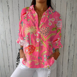 Jeanne | Bluză tropicală cu model colorat de flori