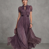 Ashley | Rochie maxi din șifon elegant