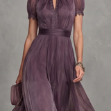 Ashley | Rochie maxi din șifon elegant