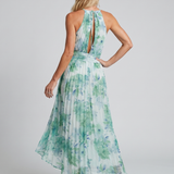 Portia | Rochie midi cu model floral moale și bretele reglabile