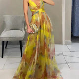 Madeline | Rochie Lungă cu Flori, Care Radiază Eleganță fără Efort