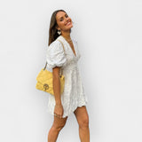 Elisa | Rochie albă ușoară