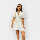 Elisa | Rochie albă ușoară