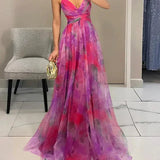 Madeline | Rochie Lungă cu Flori, Care Radiază Eleganță fără Efort