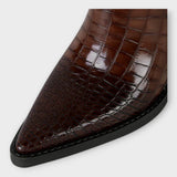 Külli | Cizme cu design de piele de crocodil și toc elegant