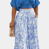 Olivia | Set Boho cu decolteu în V și pantaloni lați