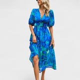 Clara | Rochie midi elegantă cu flori