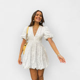 Elisa | Rochie albă ușoară