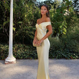 Bárbara | Rochie Satin Maxi cu Spate Deschis