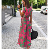 Amelie | Midi rochie cu model floral reglabilă și confortabilă