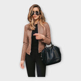 Johanna | Jachetă de piele în stil modern