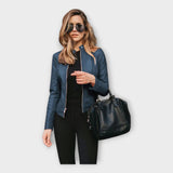 Johanna | Jachetă de piele în stil modern