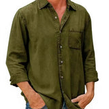 Camisa | Camisă din Denim cu Mânecă Lungă