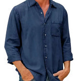 Camisa | Camisă din Denim cu Mânecă Lungă