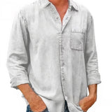 Camisa | Camisă din Denim cu Mânecă Lungă