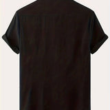 Camisa | Cămașă Ușoară cu Amestec și Mânecă Scurtă