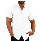Camisa | Cămașă Ușoară cu Amestec și Mânecă Scurtă