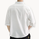 Camisa | Gola Mandarim Elegante