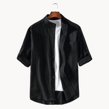 Camisa | Gola Mandarim Elegante