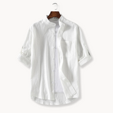 Camisa | Gola Mandarim Elegante
