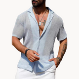 Nuno | Cămașă cu Mânecă Scurtă din Tricot Gol