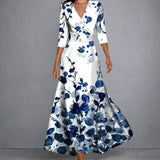 CALLA | Rochie Maxi Florală Modelatoare pentru o Încredere Elegantă