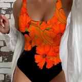 Luciana | Costum de baie elegant într-o singură piesă cu imprimeu floral