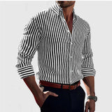 Marcel | Cămașă Overshirt cu Dungi Soft Blend