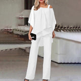 Bianca | Elegant, Etern Costum cu Umeri Goi