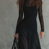 Tilda | Rochie Maxi Neagră, Lejeră
