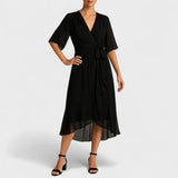 Yalina | Rochie Elegantă cu Brâu Reglabil