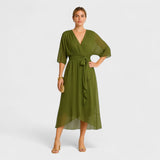 Yalina | Rochie Elegantă cu Brâu Reglabil