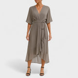 Yalina | Rochie Elegantă cu Brâu Reglabil