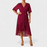 Yalina | Rochie Elegantă cu Brâu Reglabil