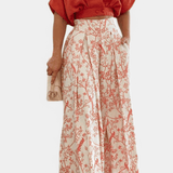 Olivia | Set Boho cu decolteu în V și pantaloni lați