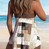 Îmbrăcăminte Tankini cu Două Piese cu Model