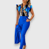 Lidija™ | Set Modern cu Imprimeu Leopard din Două Piese