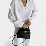 Aya | Set din două piese din bumbac cu decolteu în V