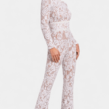 Jimena | Rochie din dantelă cu perle strălucitoare și corset