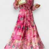 Luísa | Rochie tip wrap cu imprimeu floral și o atingere romantică