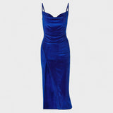 Gabriela | Rochie din catifea cu fante pe laturi