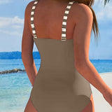Costum de Baie cu Dungi Piesa Unică