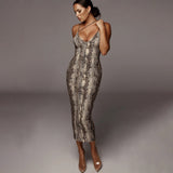 Triin | Rochie sexy, mică cu model leopard și bretele subțiri